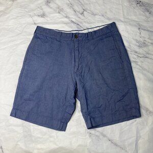 J Crew Blue Shorts Men’s Size 32 Cotton Flat Front Preppy O75